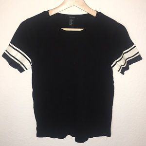 Forever 21 shirt with jersey strips on sleeves
